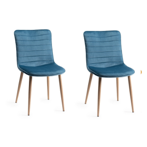Bentley Designs Eriksen Furniture Petrol Blue Velvet Fabric Chairs Pair Bentley Designs Eriksen Furniture Petrol Blue Velvet Fabric Chairs Pair