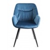 Bentley Designs Dali Furniture Petrol Blue Velvet Fabric Chairs