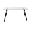 Bentley Designs Martini Glass and Metal 140cm Rectangular Dining Table