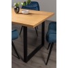 Bentley Designs Ramsay Rustic Oak Effect Melamine 6 Seater U Shape Dining Table