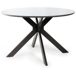 Bentley Designs Hirst Glass and Metal 120cm Round Dining Table Bentley Designs Hirst Glass and Metal 120cm Round Dining Table