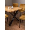 Bentley Designs Ramsay Rustic Oak Effect Melamine 6 Seater X Leg Dining Table