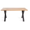 Bentley Designs Ramsay Rustic Oak Effect Melamine 6 Seater X Leg Dining Table