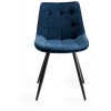 Bentley Designs Seurat Furniture Blue Velvet Fabric Chairs Pair