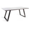 Bentley Designs Hirst Grey Painted Tempered Glass 6 Seater Dining Table