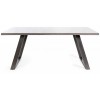 Bentley Designs Hirst Grey Painted Tempered Glass 6 Seater Dining Table