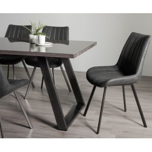 Bentley Designs Hirst Grey Painted Tempered Glass 6 Seater Dining Table Bentley Designs Hirst Grey Painted Tempered Glass 6 Seater Dining Table