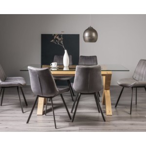 Bentley Designs Turin Rectangular 6 Seater Dining Table With 6 Fontana Grey Velvet Fabric Chairs Bentley Designs Turin Rectangular 6 Seater Dining Table With 6 Fontana Grey Velvet Fabric Chairs