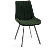 Bentley Designs Fontana Furniture Green Velvet Fabric Chairs Pair