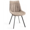 Bentley Designs Fontana Furniture Tan Faux Suede Fabric Chairs Pair