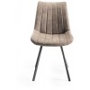 Bentley Designs Fontana Furniture Tan Faux Suede Fabric Chairs Pair