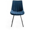 Bentley Designs Fontana Furniture Blue Velvet Fabric Chairs Pair
