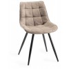 Bentley Designs Seurat Furniture Tan Faux Suede Fabric Chairs Pair