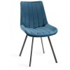 Bentley Designs Fontana Furniture Blue Velvet Fabric ChairsÂ Pair