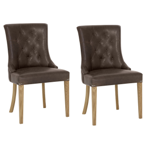 Bentley Designs Westbury Oak Upholstered Arm Chair Espresso (Pair) Bentley Designs Westbury Oak Upholstered Arm Chair Espresso (Pair)