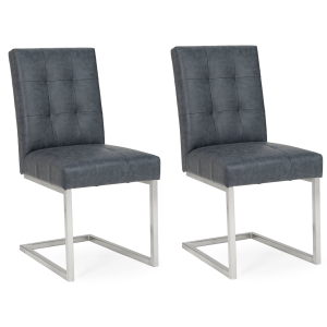 Bentley Designs Tivoli Cantilever Faux Leather Chair (Pair) Bentley Designs Tivoli Cantilever Faux Leather Chair (Pair)