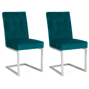 Bentley Designs Tivoli Cantilever Sea Green Velvet Chair (Pair) Bentley Designs Tivoli Cantilever Sea Green Velvet Chair (Pair)