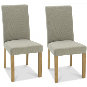 Bentley Designs Parker Silver Grey Fabric Dining Chair Pair Bentley Designs Parker Silver Grey Fabric Dining Chair Pair