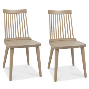 Bentley Designs Dansk Oak Ilva Spindle Scandi Oak Dining Chair (Pair) Bentley Designs Dansk Oak Ilva Spindle Scandi Oak Dining Chair (Pair)