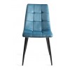 Bentley Designs Mondrian Furniture Petrol Blue Velvet Fabric Chairs Pair