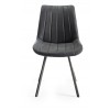 Bentley Designs Fontana Furniture Dark Grey Faux Suede Fabric Chairs