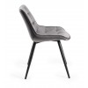 Bentley Designs Seurat Furniture Grey Velvet Fabric Chairs