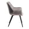 Bentley Designs Dali Furniture Grey Velvet Fabric Chairs