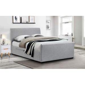 Julian Bowen Furniture Super king Size 6ft Capri Dark Grey Velvet Bed with 2 Drawers Julian Bowen Furniture Super king Size 6ft Capri Dark Grey Velvet Bed with 2 Drawers