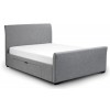 Julian Bowen Furniture Super king Size 6ft Capri Dark Grey Velvet Bed with 2 Drawers