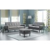 Julian Bowen Monza Furniture Mid-Grey Linen Ottoman