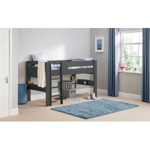 Julian Bowen Furniture Pluto Anthracite 3ft Midsleeper Bed with Shelves Julian Bowen Furniture Pluto Anthracite 3ft Midsleeper Bed with Shelves