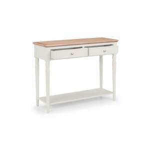 Julian Bowen Painted Furniture Provence Grey Console Table with 2 Drawer Julian Bowen Painted Furniture Provence Grey Console Table with 2 Drawer