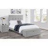 Julian Bowen Furniture Sorrento Grey Fabric High HeadBoard 5ft Kingsize Bed