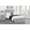 Julian Bowen Furniture Sorrento Grey Fabric High HeadBoard 4ft Double Bed