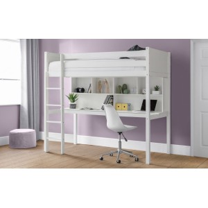 Julian Bowen Painted Furniture Titan Surf White Single 3ft Highsleeper Bed Julian Bowen Painted Furniture Titan Surf White Single 3ft Highsleeper Bed