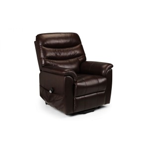 Julian Bowen Furniture Pullman Brown Faux Leather Rise and Recline Chair Julian Bowen Furniture Pullman Brown Faux Leather Rise and Recline Chair