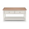 Julian Bowen Painted Furniture Provence Grey Coffee Table with 2 Drawer