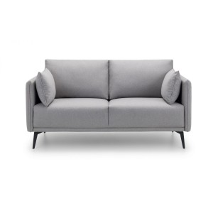 Julian Bowen Furniture Rohe Light Grey Fabric 2 Seater Sofa Julian Bowen Furniture Rohe Light Grey Fabric 2 Seater Sofa