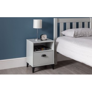 Julian Bowen Furniture Lakers Locker Grey 1 Drawer Bedside Julian Bowen Furniture Lakers Locker Grey 1 Drawer Bedside