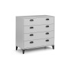 Julian Bowen Furniture Lakers Locker Grey 4 Drawer Chest of Table