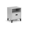 Julian Bowen Furniture Lakers Locker Grey 1 Drawer Bedside