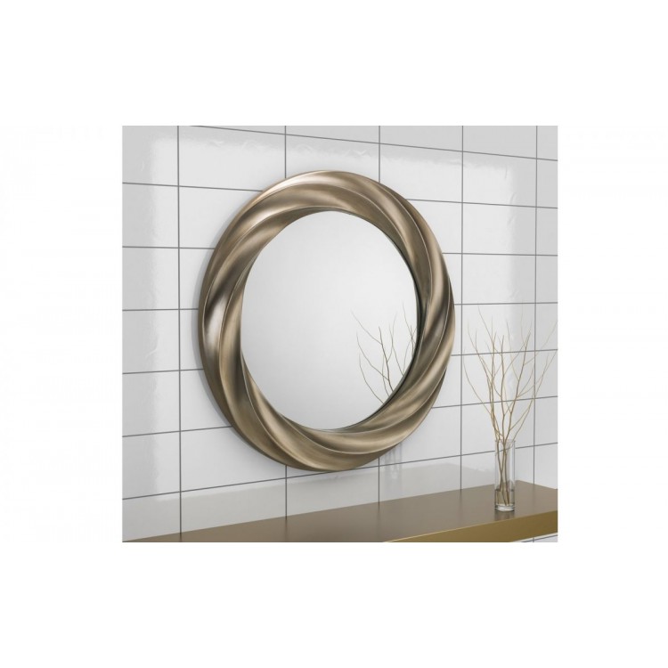 Julian Bowen Furniture Andante Round Silver Wall Mirror