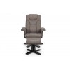 Julian Bowen Furniture Malmo Grey Linen Swivel Recliner and Footstool Set