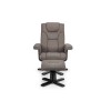 Julian Bowen Furniture Malmo Grey Linen Swivel Recliner and Footstool Set