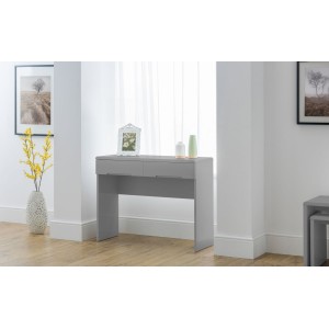 Julian Bowen Painted Furniture Manhattan Grey Dressing Table With 2 Drawers