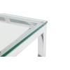 Julian Bowen Furniture Miami Silver Glass Top Coffee Table