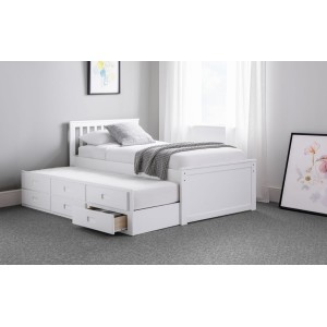 Julian Bowen Painted Furniture Maisie White 6 Drawer Kids Stopover Bed Julian Bowen Painted Furniture Maisie White 6 Drawer Kids Stopover Bed