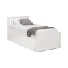 Julian Bowen Painted Furniture Maisie White 6 Drawer Kids Stopover Bed