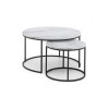Julian Bowen Bellini Furniture White Marble Round Nesting Coffee Table