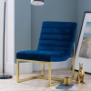 Julian Bowen Furniture Bellagio Blue Velvet Fabric Accent Chair